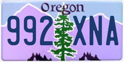OR license plate 992XNA