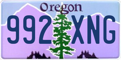 OR license plate 992XNG