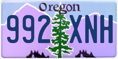OR license plate 992XNH