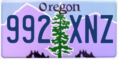 OR license plate 992XNZ