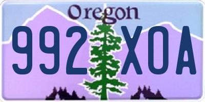OR license plate 992XOA