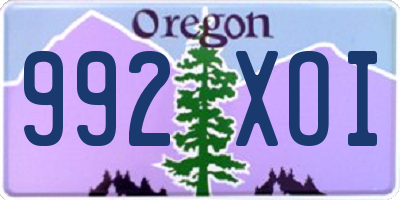 OR license plate 992XOI