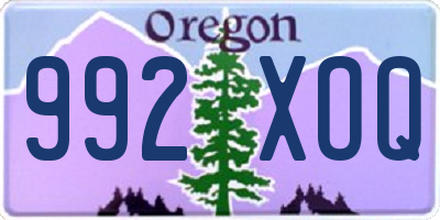 OR license plate 992XOQ