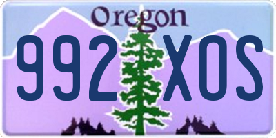 OR license plate 992XOS