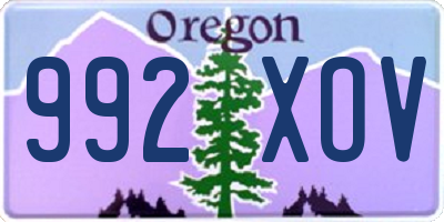 OR license plate 992XOV