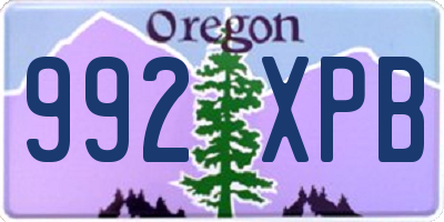 OR license plate 992XPB