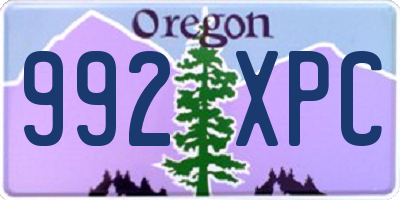 OR license plate 992XPC