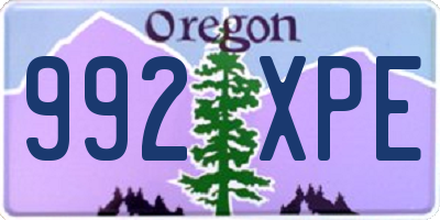 OR license plate 992XPE