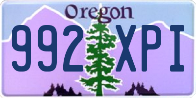 OR license plate 992XPI