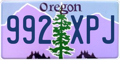 OR license plate 992XPJ