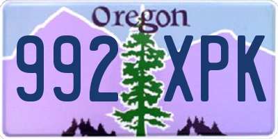 OR license plate 992XPK