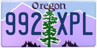 OR license plate 992XPL