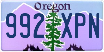 OR license plate 992XPN