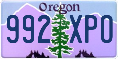 OR license plate 992XPO