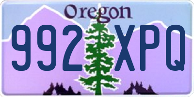 OR license plate 992XPQ