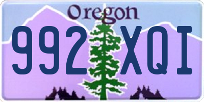 OR license plate 992XQI