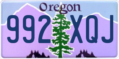 OR license plate 992XQJ