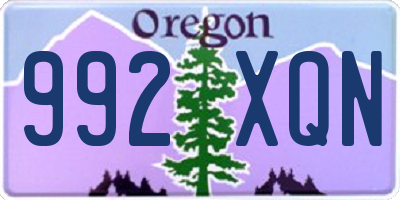 OR license plate 992XQN