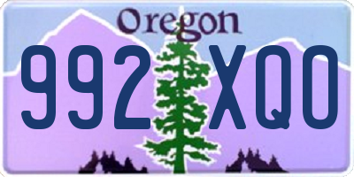 OR license plate 992XQO