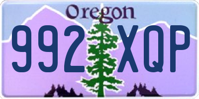 OR license plate 992XQP