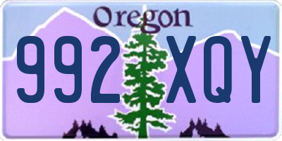 OR license plate 992XQY