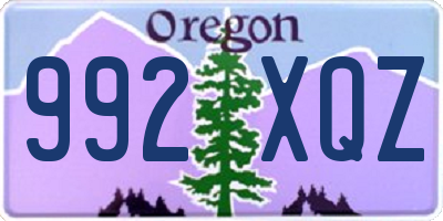 OR license plate 992XQZ