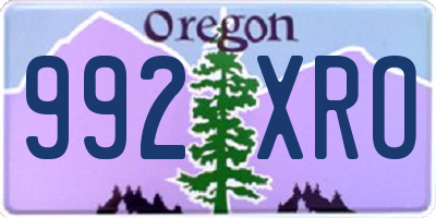 OR license plate 992XRO