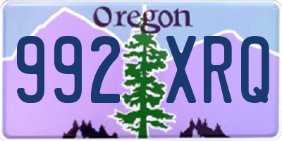 OR license plate 992XRQ