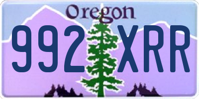 OR license plate 992XRR