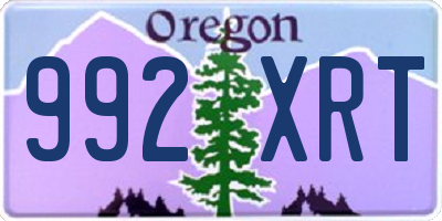 OR license plate 992XRT