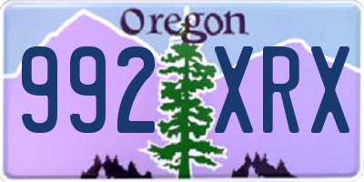 OR license plate 992XRX