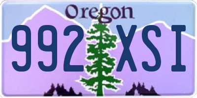 OR license plate 992XSI