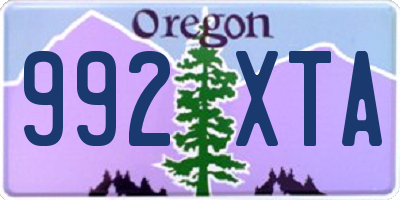 OR license plate 992XTA