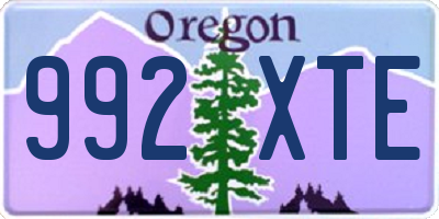 OR license plate 992XTE