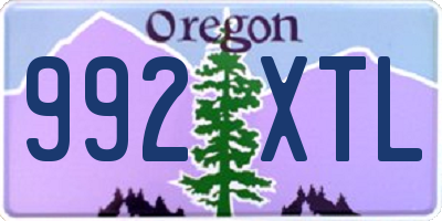 OR license plate 992XTL