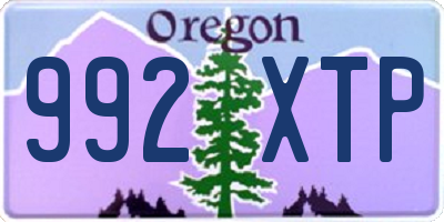OR license plate 992XTP