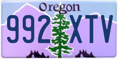 OR license plate 992XTV
