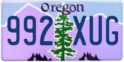 OR license plate 992XUG