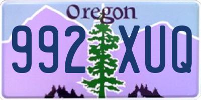 OR license plate 992XUQ