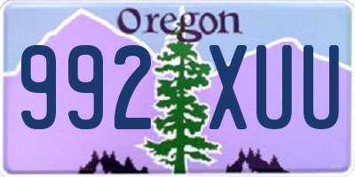 OR license plate 992XUU