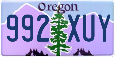 OR license plate 992XUY