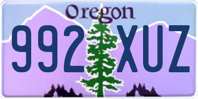 OR license plate 992XUZ