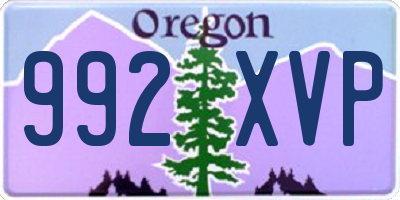 OR license plate 992XVP