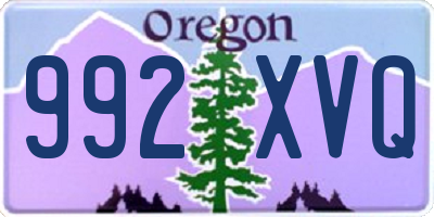 OR license plate 992XVQ