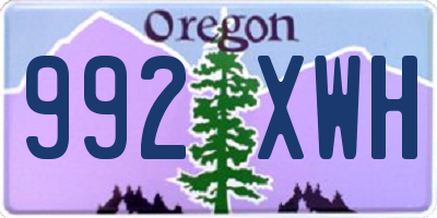 OR license plate 992XWH