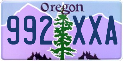 OR license plate 992XXA