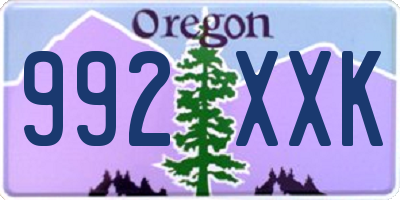 OR license plate 992XXK