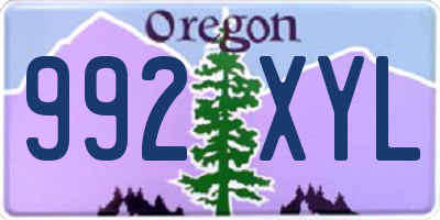 OR license plate 992XYL