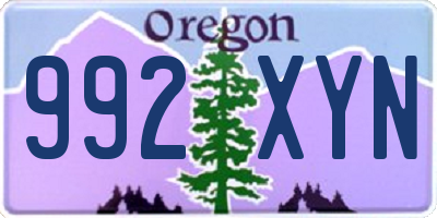 OR license plate 992XYN