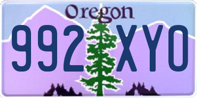 OR license plate 992XYO